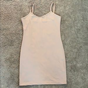 A cream/nude slip dres